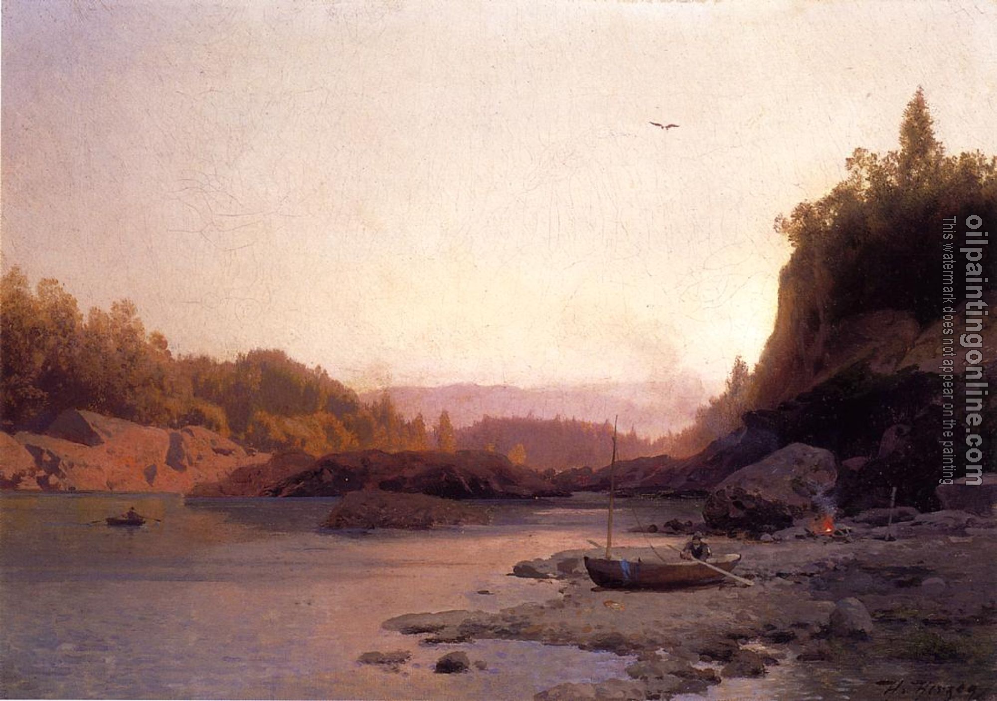 Herman Herzog - Evening on the Susquehanna